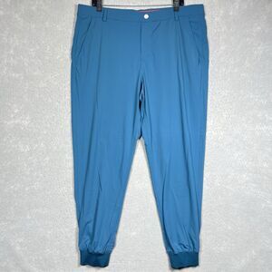REDVANLY Pants Men’s 2XL Blue Golf Joggers Stretch Cuffed Performance Halliday